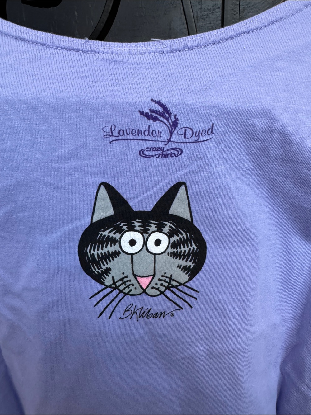 NEW NWT Mom Cat B. kliban Hawaii Crazy Shirts Tee Lavender Mother’s Day - Picture 8 of 9